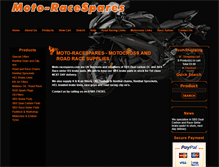 Tablet Screenshot of moto-racespares.com
